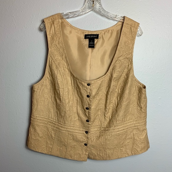 Lane Bryant Jackets & Blazers - LANE BRYANT TAN TEXTURED VEST SIZE 18